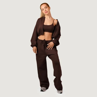 GymBeam Dámská mikina Zip-Up NEO Mocha