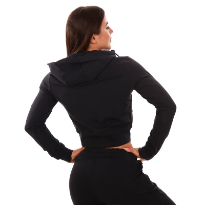 GymBeam Dámská mikina Zip-up TRN black