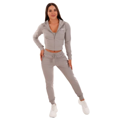 GymBeam Dámská mikina Zip-up TRN grey