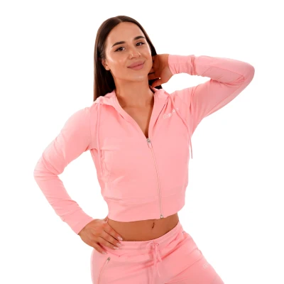 GymBeam Dámská mikina Zip-up TRN pink