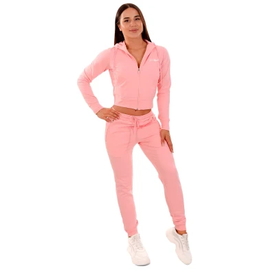GymBeam Dámská mikina Zip-up TRN pink