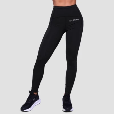 GymBeam Dámské běžecké legíny Pulse Black GymBeam Dámské běžecké legíny Pulse Black