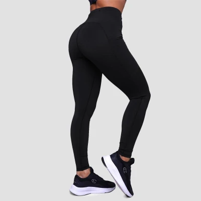 GymBeam Dámské běžecké legíny Pulse Black