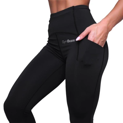 GymBeam Dámské běžecké legíny Pulse Black