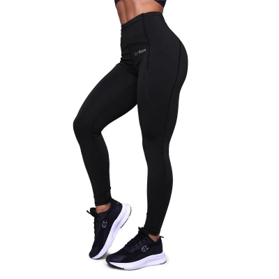 GymBeam Dámské běžecké legíny Pulse Black