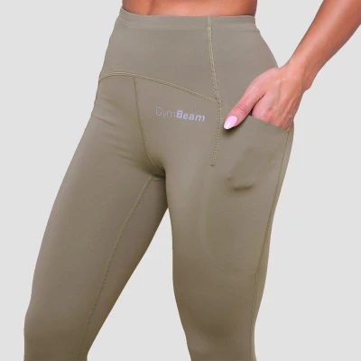 GymBeam Dámské běžecké legíny Pulse Vetiver