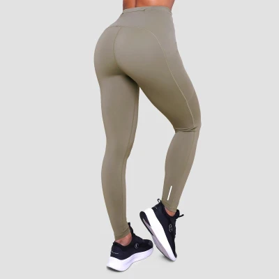 GymBeam Dámské běžecké legíny Pulse Vetiver