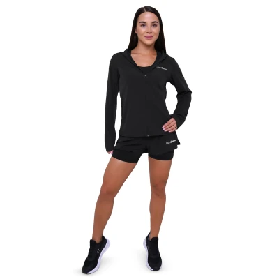 GymBeam Pulse Black dámské běžecké šortky 2v1