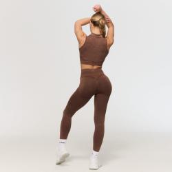 GymBeam Dámske bezšvové legíny Fierce Brown