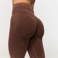 GymBeam Dámske bezšvové legíny Fierce Brown
