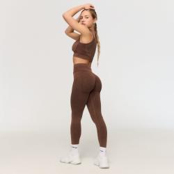 GymBeam Dámske bezšvové legíny Fierce Brown