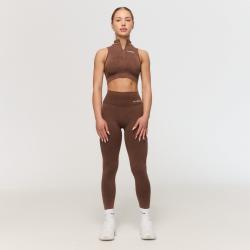GymBeam Dámske bezšvové legíny Fierce Brown