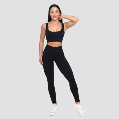 GymBeam Dámské bezešvé legíny Lift Black POUZE M (VÝPRODEJ)