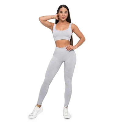 GymBeam Dámské bezešvé legíny Lift Grey