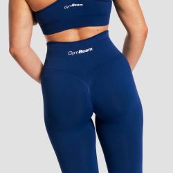 GymBeam Dámské bezešvé legíny Sculpt Navy