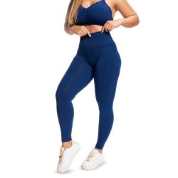 GymBeam Dámské bezešvé legíny Sculpt Navy