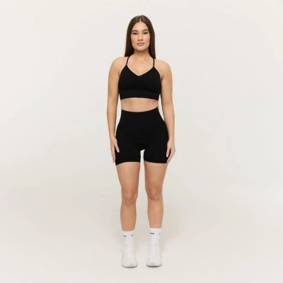 GymBeam Dámské bezešvé šortky Sculpt Black