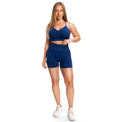 GymBeam Dámské bezešvé šortky Sculpt Navy