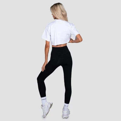 GymBeam Dámské cropped tričko Earned White