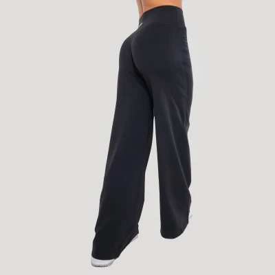 GymBeam Straight Flow Black dámské kalhoty