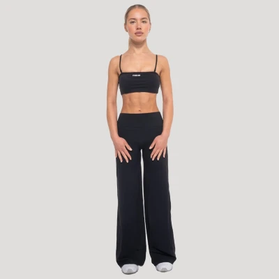 GymBeam Straight Flow Black dámské kalhoty