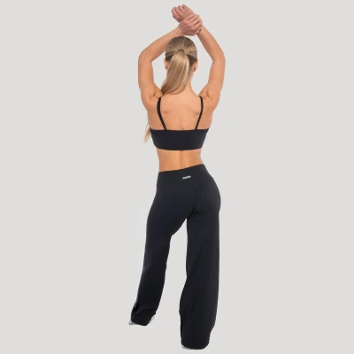 GymBeam Straight Flow Black dámské kalhoty