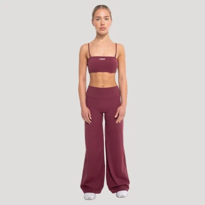 GymBeam Straight Flow Wine dámské kalhoty