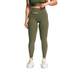 GymBeam Dámské legíny Combat Olive Grey