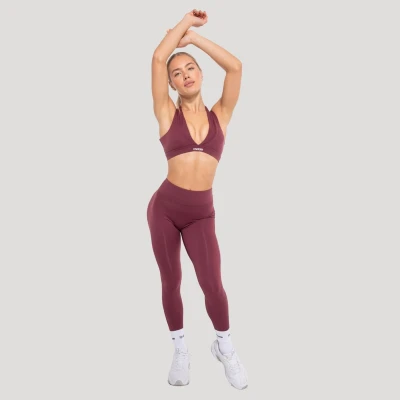 GymBeam Dámské legíny Flow Wine