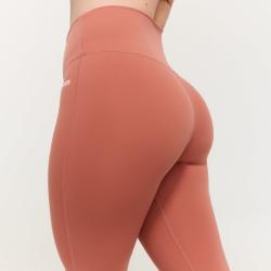 GymBeam Dámske legíny Limitless s vysokým pásom Cinnamon