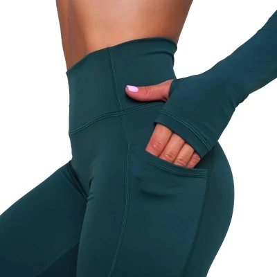 GymBeam Dámské legíny Ignite Dark Green POUZE M (VÝPRODEJ)