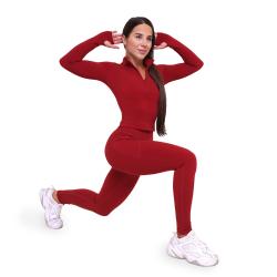 GymBeam Dámské legíny Ignite Dark Red