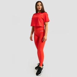 GymBeam Dámské legíny Limitless s vysokým pasem Hot Red