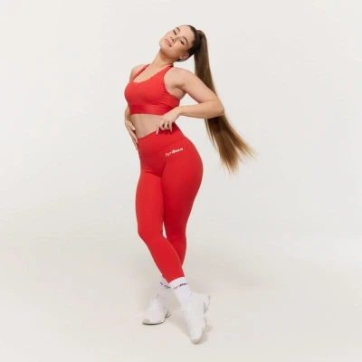 GymBeam Dámské legíny Limitless s vysokým pasem Hot Red