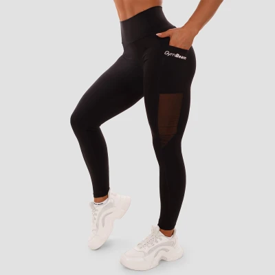 GymBeam Dámské legíny Mesh Panel black