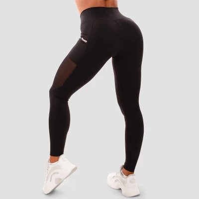 GymBeam Dámské legíny Mesh Panel black