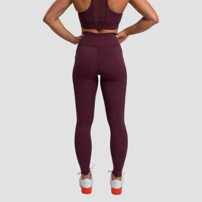 GymBeam Dámské legíny Mesh Panel Eggplant