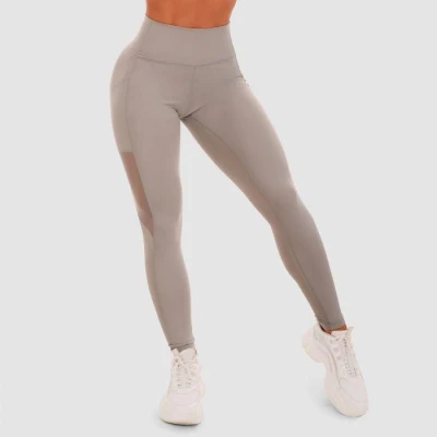 GymBeam Dámské legíny Mesh Panel grey GymBeam Dámské legíny Mesh Panel grey