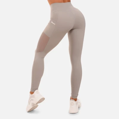 GymBeam Dámské legíny Mesh Panel grey