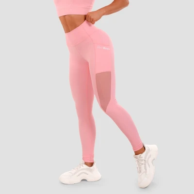 GymBeam Dámské legíny Mesh Panel pink