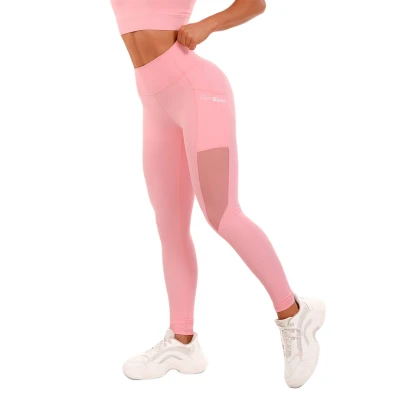 GymBeam Dámské legíny Mesh Panel pink