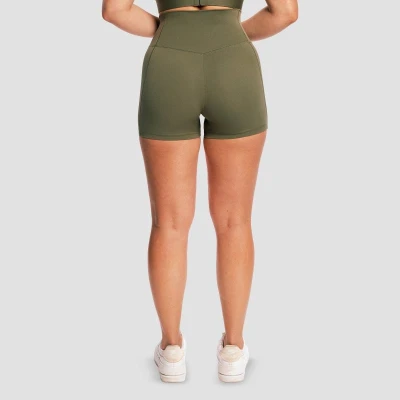 GymBeam Dámské šortky Combat Olive Grey