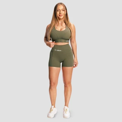 GymBeam Dámské šortky Combat Olive Grey