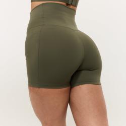 GymBeam Dámské šortky Combat Olive Grey