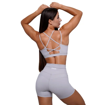 GymBeam Dámské šortky FIT Mist Grey