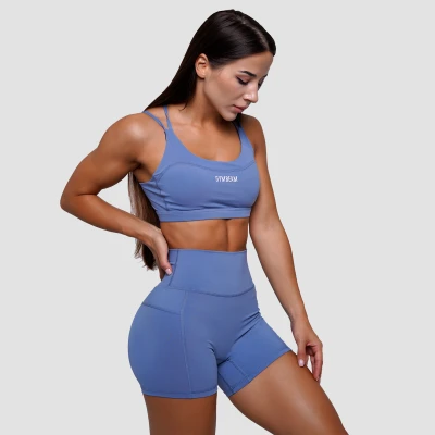 GymBeam Dámské šortky FIT Steel Blue