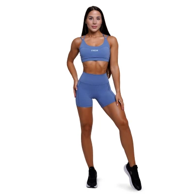 GymBeam Dámské šortky FIT Steel Blue