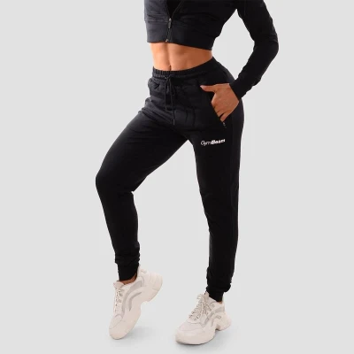 GymBeam Dámské tepláky TRN black POUZE XL (VÝPRODEJ)