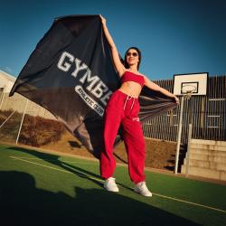 GymBeam Dámské tepláky Varsity Red