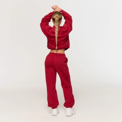 GymBeam Dámské tepláky Varsity Red